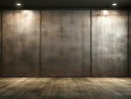 vuoto moderno interno di legno parete sfondo davanti Visualizza ai generato foto