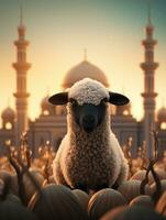 eid mubarak tradizionale islamico Festival religioso sfondo ai generato foto