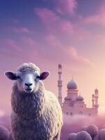 eid mubarak tradizionale islamico Festival religioso sfondo ai generato foto