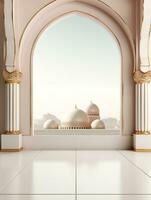 Ramadan kareem tradizionale islamico Festival religioso sociale media inviare design ai generato foto