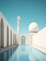 Ramadan kareem tradizionale islamico Festival religioso sociale media inviare design ai generato foto