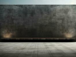 vuoto moderno buio parete struttura sfondo davanti Visualizza ai generato foto