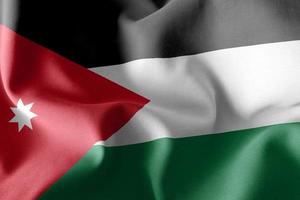 3d rendering illustrazione bandiera della giordania foto