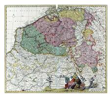 carta geografica di il meridionale Olanda foto