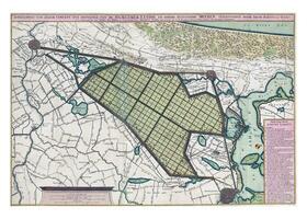 carta geografica con un' design per il diga di il haarlemmermeer, 1641 foto