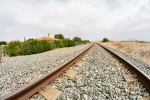 Ferrovia brani nel il deserto foto