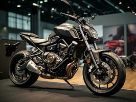 yamaha mt-07 esposizione. generativo ai foto