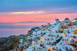 famoso greco turista destinazione oia, Grecia foto