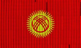 bandiera di kirghiso repubblica su un' strutturato sfondo. concetto collage. foto