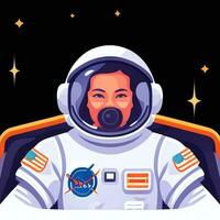 ai generato astronauta clip arte icona etichetta decorazione semplice sfondo foto