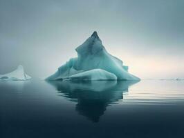 iceberg nel oceano minimalismo. alto qualità. ai generativo foto