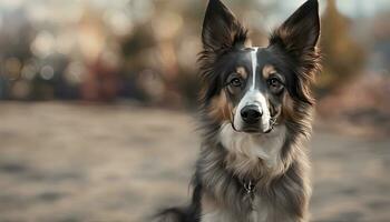 ai generativo ritratto di un' bellissimo cane. studio sparo. foto