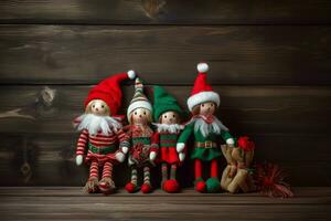 Natale elfi giocattoli. creare ai foto