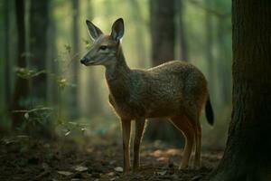 cervo animale foresta foto sparo. creare ai