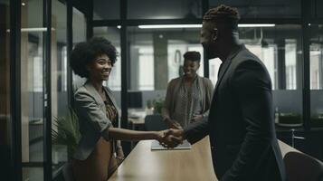 persone Lavorando nel un ufficio. attività commerciale concetto. generativo ai foto