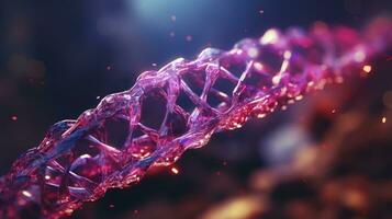 dna chimico elementi scienza futuristico sfondo, generativo ai foto