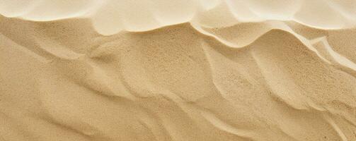 struttura sfondo di bene spiaggia sabbia nel il estate sole, generativo ai foto