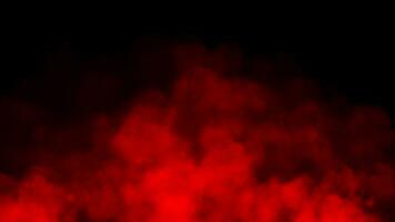 astratto rosso Fumo nebbia nebbia su un' nero sfondo. struttura Fumo sfondo. foto