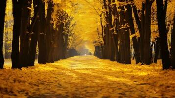 paesaggio autunno d'oro concetto pittoresco ai generato foto
