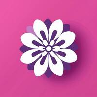 ai generato fiore icona clip arte avatar etichetta decorazione semplice sfondo foto