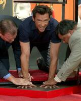 hugh jackman a il hugh jackman stampato a mano orma cerimonia a grauman Cinese Teatro piazzale nel los angeles California su aprile 21 2009 foto