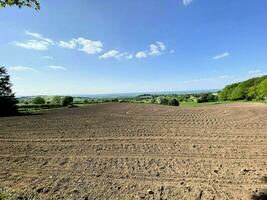 una vista della campagna del Cheshire a Peckforton Hills foto