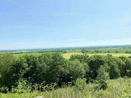 una vista della campagna del Cheshire a Peckforton Hills foto