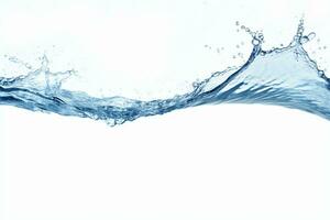 blu acqua spruzzo isolato su bianca sfondo, blu acqua spruzzo onda, acqua gocce e corona a partire dal spruzzo di acqua foto