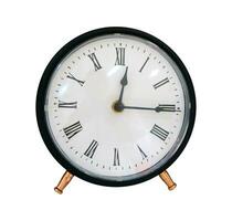 Vintage ▾ allarme orologio isolato su bianca sfondo. foto