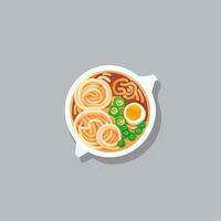 ai generato ramen spaghetto ritratto avatar clip arte gamer icona etichetta decorazione semplice sfondo foto