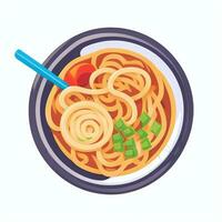 ai generato ramen spaghetto ritratto avatar clip arte gamer icona etichetta decorazione semplice sfondo foto