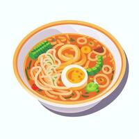 ai generato ramen spaghetto ritratto avatar clip arte gamer icona etichetta decorazione semplice sfondo foto