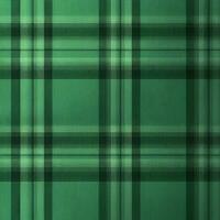 ai generato verde e bianca tartan plaid sfondo foto