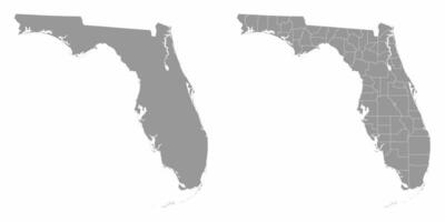 Florida stato grigio mappe. vettore illustrazione. foto