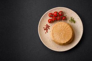 delizioso difficile mestiere formaggio fatto a partire dal mucca o capra latte foto