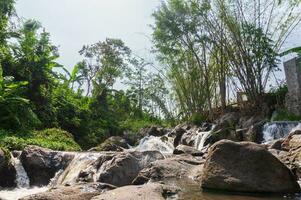 coban kali lanang è un' cascata individuare nel batu città, est Giava, Indonesia foto
