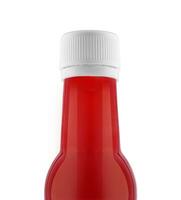 pomodoro ketchup bottiglia isolato su bianca foto