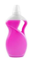 rosa plastica detergente bottiglia isolato su bianca sfondo foto
