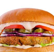 salutare vegano vegetariano carne gratuito hamburger foto