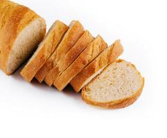 pane a fette isolato su sfondo bianco foto