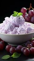 ghiaccio crema uva e vaniglia freddo dolce ai generato foto
