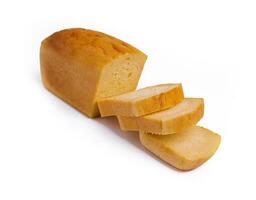 affettato pane isolato su un' bianca foto