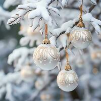 festivo Natale decorazione idee per un' allegro vacanza stagione. ai generato. foto