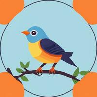 ai generato colorato uccello logo avatar clip arte icona etichetta decorazione semplice sfondo foto