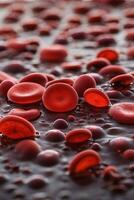 rosso sangue cellule consegnare ossigeno per il tessuti nel il tuo corpo. foto