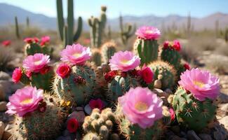 un' carino cactus impianti con dolce bellissimo fiori. foto