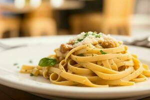 ai generato pasta fettuccine. professionista foto