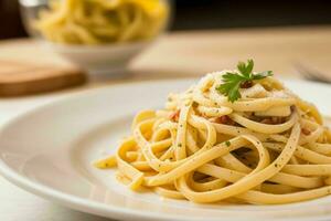 ai generato pasta fettuccine. professionista foto