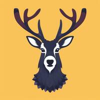 ai generato cervo ramificazione cervo animale logo icona etichetta decorazione clip arte semplice sfondo foto
