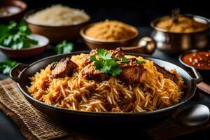 indiano cibo è un' popolare piatto nel India. ai-generato foto